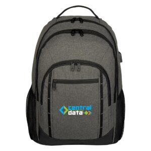 Custom Promotional Products 16 PR24651 1 GRAY DECORATED Reagan Heathered Backpack