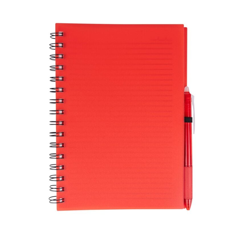Real Estate Printing Products 26 PR24659 2 RED DECORATED Take Two Spiral Notebook With Erasable Pen