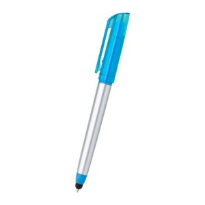 PR24747 1 BLUE DECORATED Trilogy Highlighter Stylus Pen