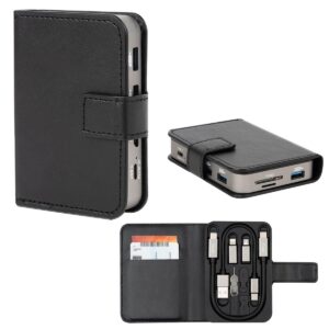Custom Promotional Products 12 PR25143 1 BLACK DECORATED Charging Hub Kit