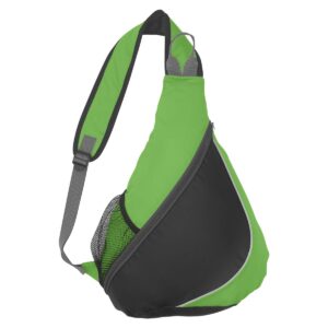 Custom Promotional Products 19 PR25305 1 LIME WITH BLACK DECORATED Sling Backpack