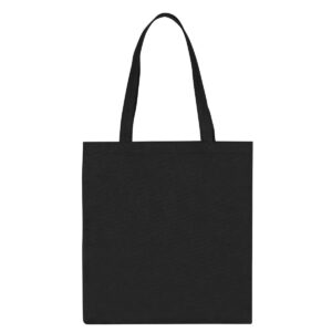 PR25337 1 BLACK DECORATED NON WOVEN ECONOMY TOTE BAG