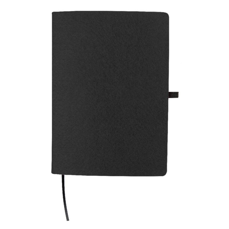 Real Estate Printing Products 35 PR25409 1 BLACK DECORATED Book Club rPET Felt Notebook