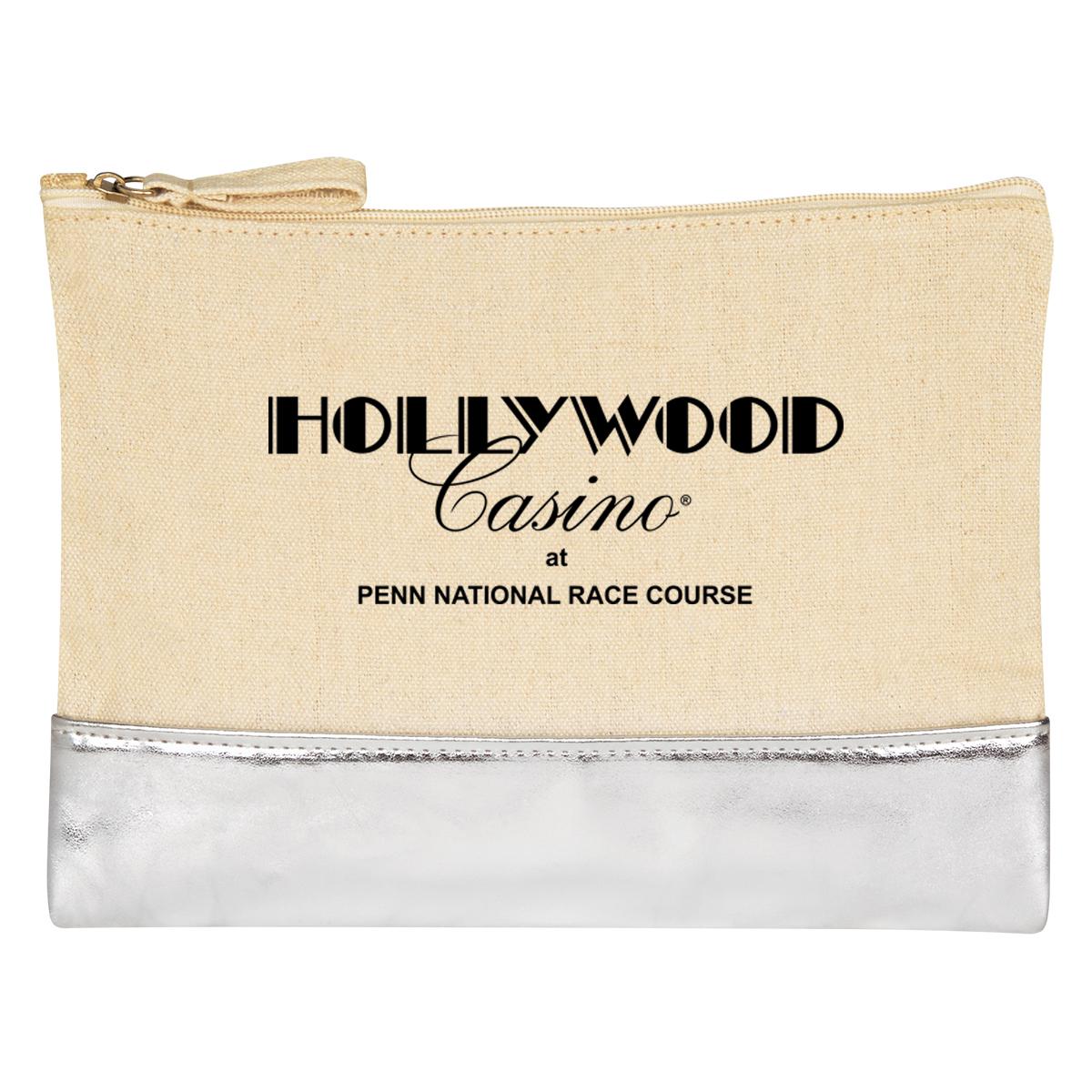 PR25617-12-Oz.-Cotton-Cosmetic-Bag-With-Metallic-Accent.jpg PR25617 12 Oz. Cotton Cosmetic Bag With Metallic Accent