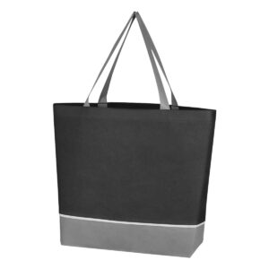 Custom Promotional Products 4 PR25671 1 BLACK DECORATED Non Woven Overtime Tote Bag