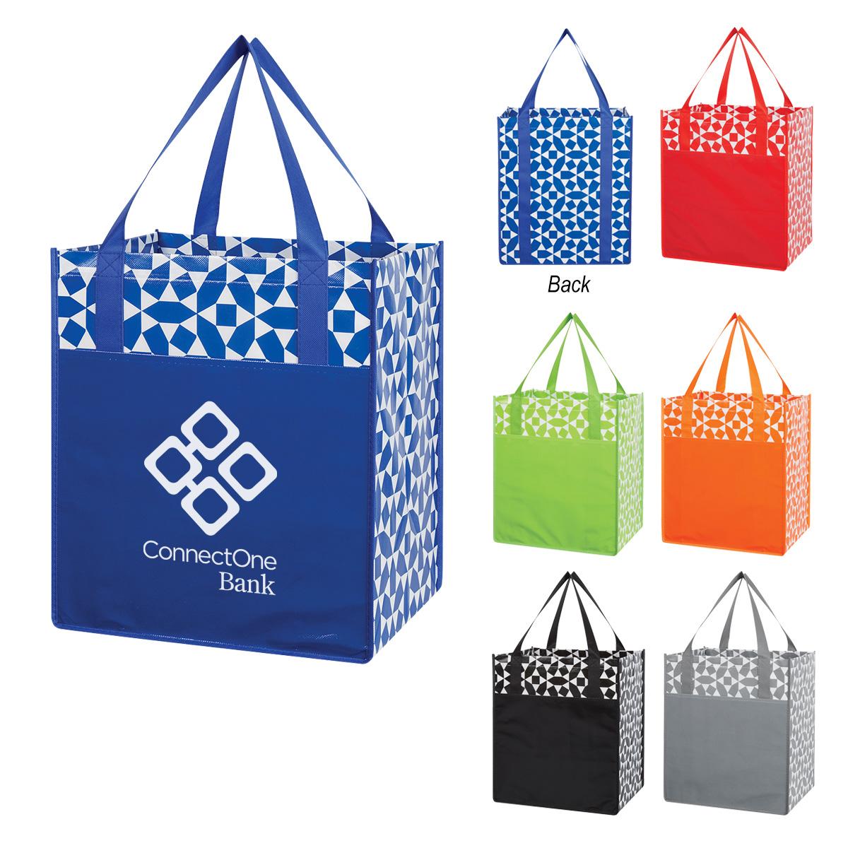 PR25901-Non-Woven-Geometric-Shopping-Tote-Bag.jpg PR25901 Non Woven Geometric Shopping Tote Bag