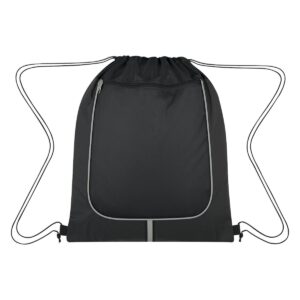 Custom Promotional Products 7 PR26231 1 BLACK DECORATED Achieve Drawstring Sports Pack