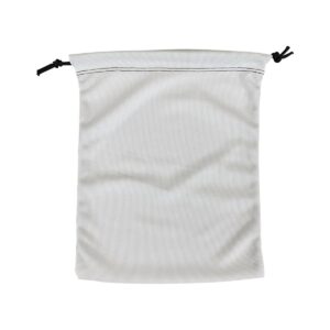 Custom Promotional Products 19 PR26253 1 WHITE DECORATED 7 W X 9 H Polyester Drawstring Bag