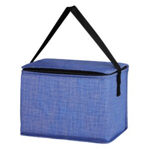 Custom Promotional Products 5 PR26391 1 BLUE DECORATED Crosshatch Non Woven Lunch Bag