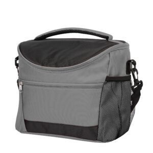 Custom Promotional Products 7 PR26637 1 GRAY WITH BLACK DECORATED Fresh Fare Lunch Cooler