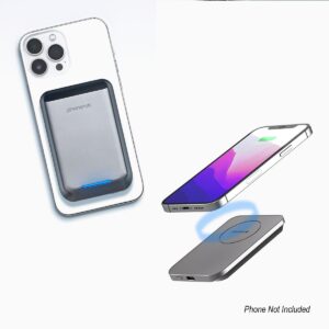 Custom Promotional Products 5 PR26849 1 GRAY DECORATED 5000mAh PhoneSuit Mag Max Wireless Portable Pocket Charger Battery Pack