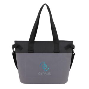 Custom Promotional Products 8 PR26973 1 GRAY WITH BLACK DECORATED Excursion Cooler Bag
