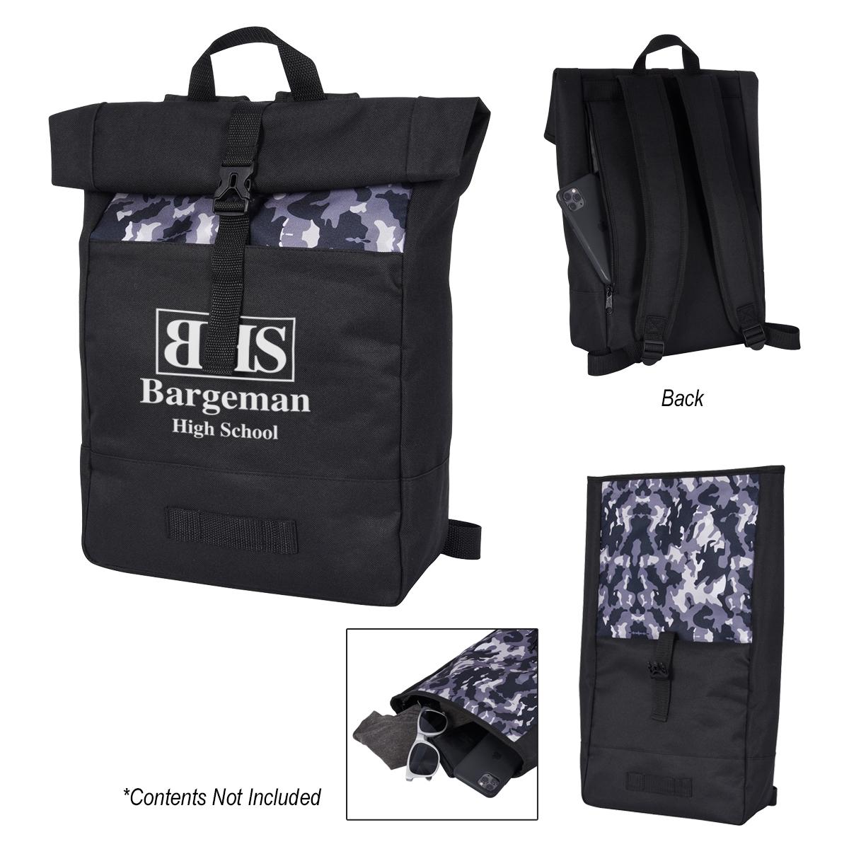 PR27623-Camo-Roll-Top-Backpack.jpg PR27623 Camo Roll Top Backpack
