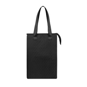 Custom Promotional Products 21 PR28315 1 BLACK WITH BLACK DECORATED Dimples rPET Non Woven Cooler Tote Bag 1