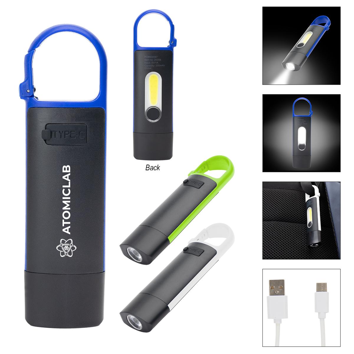 PR28419-Rechargeable-Carabiner-COB-Flashlight.jpg PR28419 Rechargeable Carabiner COB Flashlight
