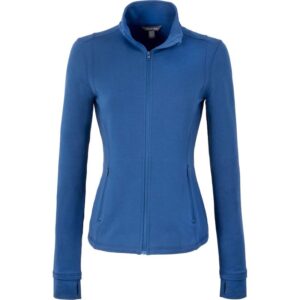 PR28545 1 River Blue 549 DECORATED LYON Eco Stretch Knit Full Zip Womens 1