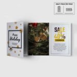 Printed Pearl Greeting Cards Folded, No coating Greeting Cards