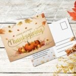 Spot UV Postcards | Spot UV coating emphasizes your Thanksgiving message and 16 pt stock in gloss and matte with Spot UV | PrintMagic
