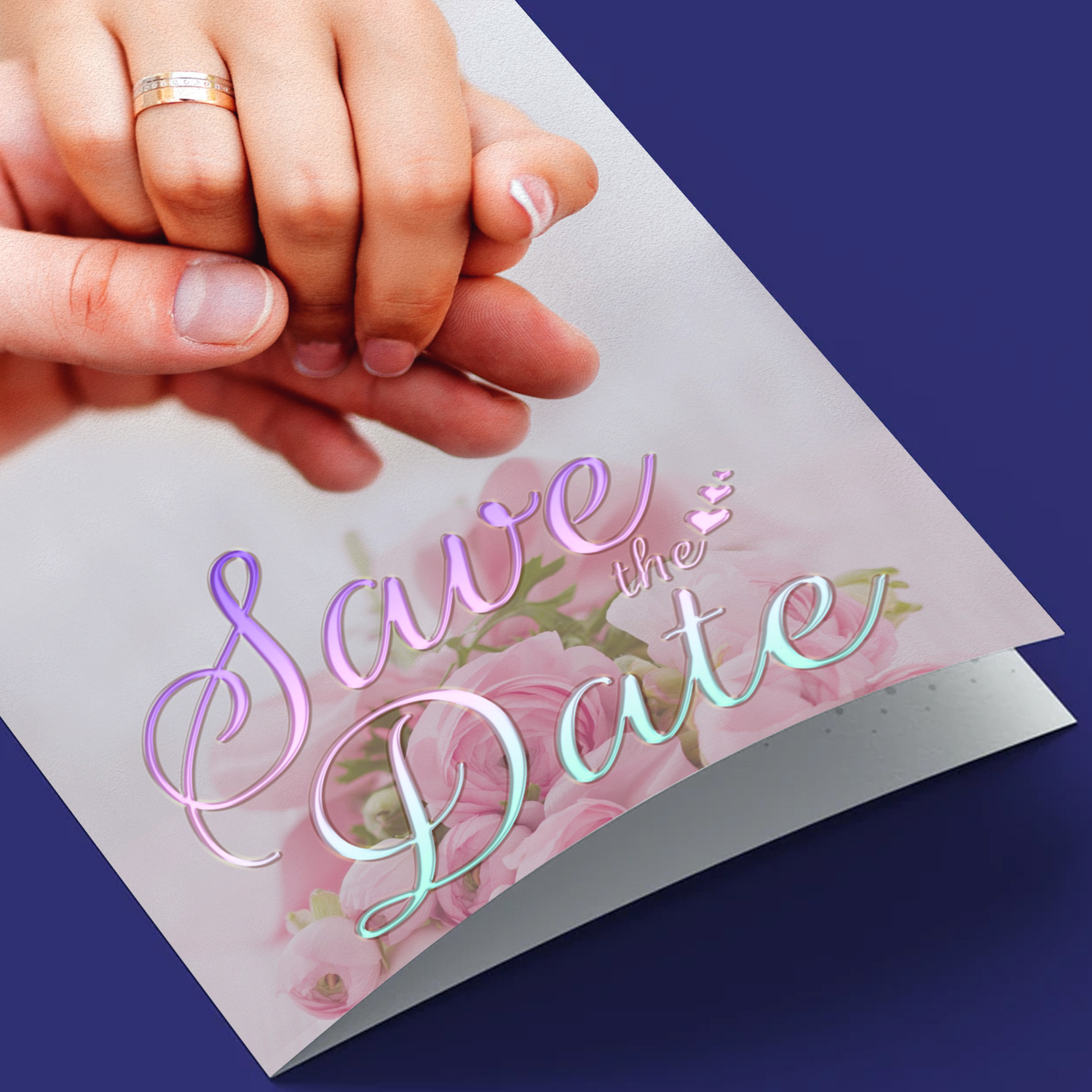 Raised Foil Folded Greeting Card Printing | Gold & More | PrintMagic