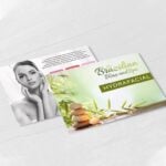 Raised Spot UV Postcards | Horizontal Rectangle Premium Gloss (16pt C2S) paper stock Raised Spot UV on Both Sides with Velvet Soft Touch Lamination Raised Spot UV Wax and Spa Hydrafacial Postcards | PrintMagic