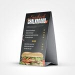 Premium Natural Table Tents printing | Restaurant Menu Premium Natural Table Tents with Standard Natural Uncoated and Color Front Only | Print Magic