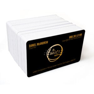 PrintMagic Home Page 48 Plastic Business Cards | Horizontal Rectangle Rounded Corners White Plastic 20pt printed front only Real Estate Plastic Business Card | PrintMagic