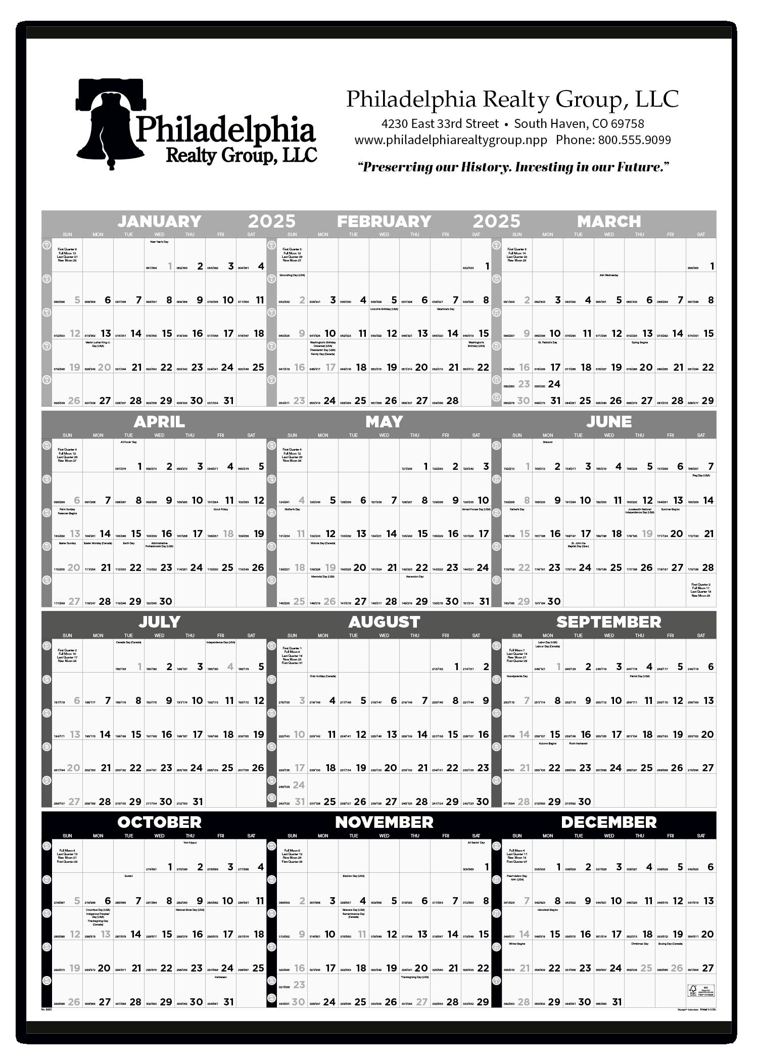 PR17513-Black-White-Time-Management-Span-A-Year-Non-Laminated-1.jpg PR17513 Black White Time Management Span A Year Non Laminated 1