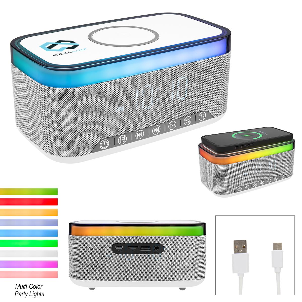 PR28912-Rise-Shine-Clock-With-Light-Up-Speaker-Charger-1.jpg PR28912 Rise Shine Clock With Light Up Speaker Charger 1