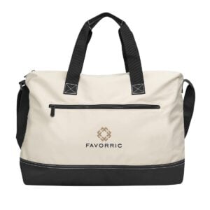 Custom Promotional Products 11 PR29468 1 NATURAL WITH BLACK DECORATED Forester Deluxe Tote Bag 1
