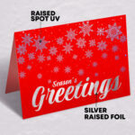 Dual Raised Gold Foil with SPOT UV Greeting Cards Folded Retail Corporate Gifts | PrintMagic