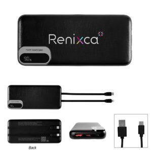PR29494 10000 mAh Power Bank With Built In Cables 1