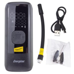 PR30024 1 BLACK DECORATED Energizer Tire Pump And Power Bank 1