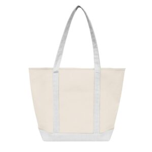 Custom Promotional Products 23 PR30164 1 NATURAL DECORATED Sublime Series Recycled Poly Canvas Starboard Tote Bag 1