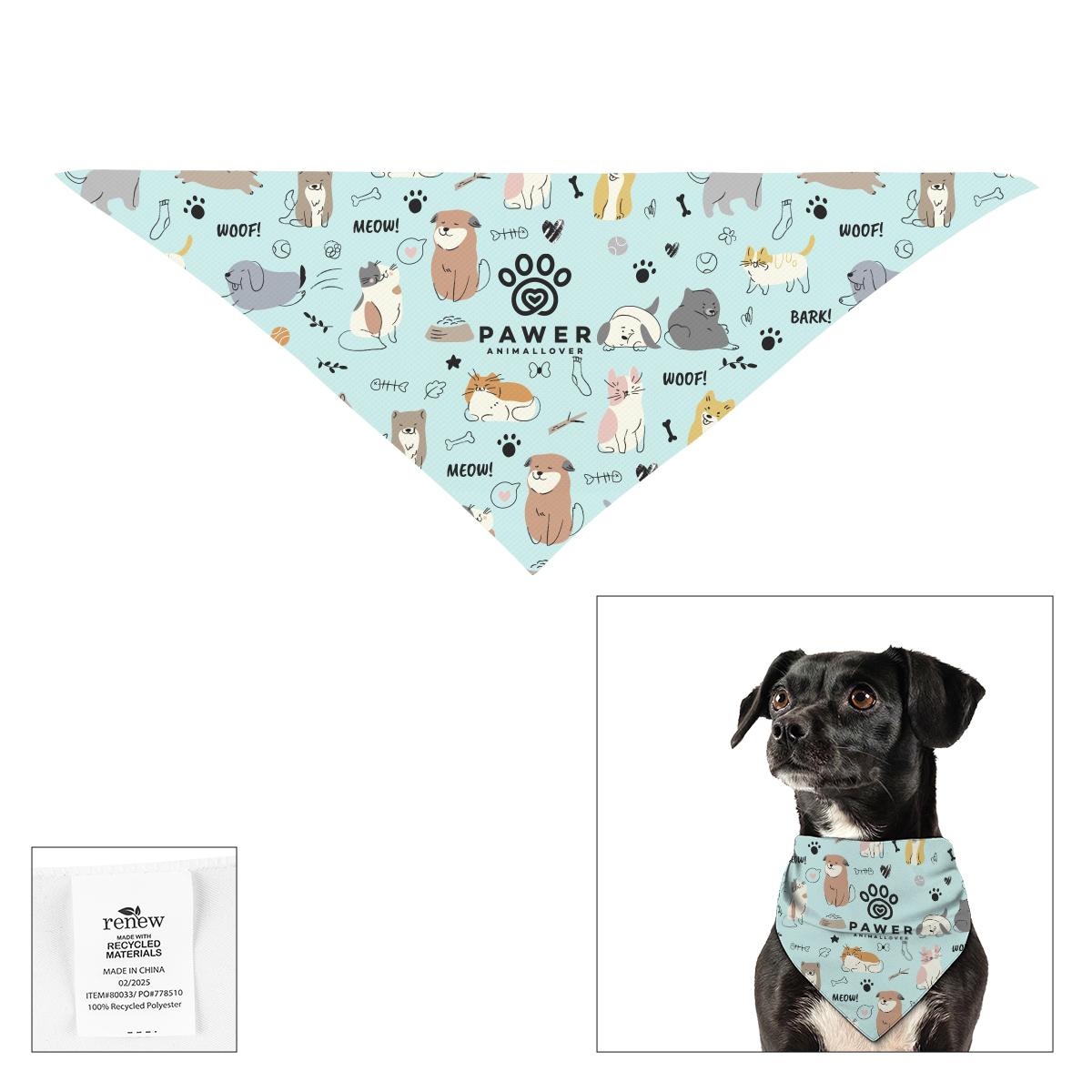 PR30628-Full-Color-Small-Triangle-rPET-Pet-Bandana.jpg PR30628 Full Color Small Triangle rPET Pet Bandana