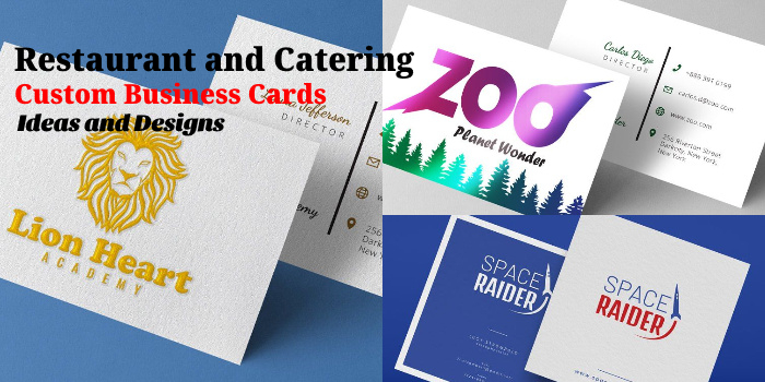 Restaurant and Catering Business Card Design Ideas for Printing