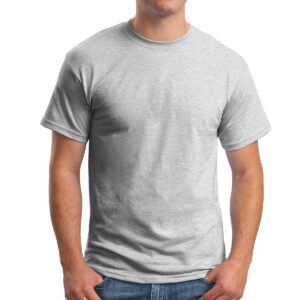 PR27907 1 Ash DECORATED Hanes EcoSmart 5050 CottonPoly T Shirt