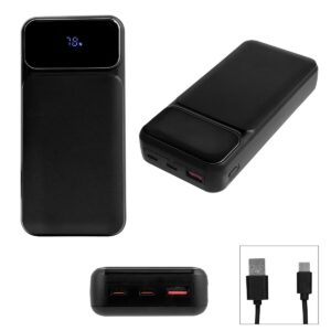 PR30450 1 BLACK DECORATED 65W Fast Charge 20000 mAh Laptop Power Bank