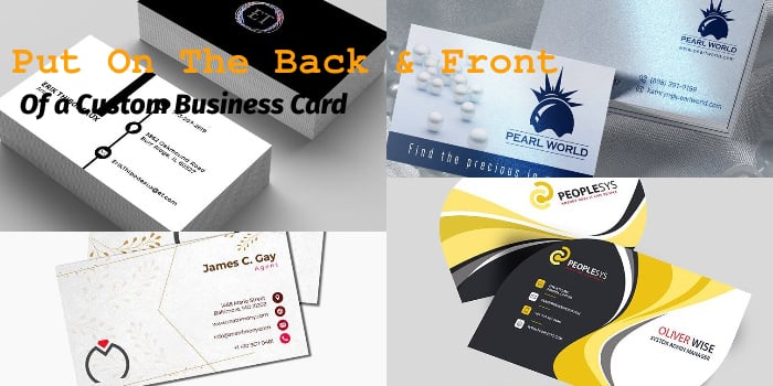 Print Custom business card with Front and back