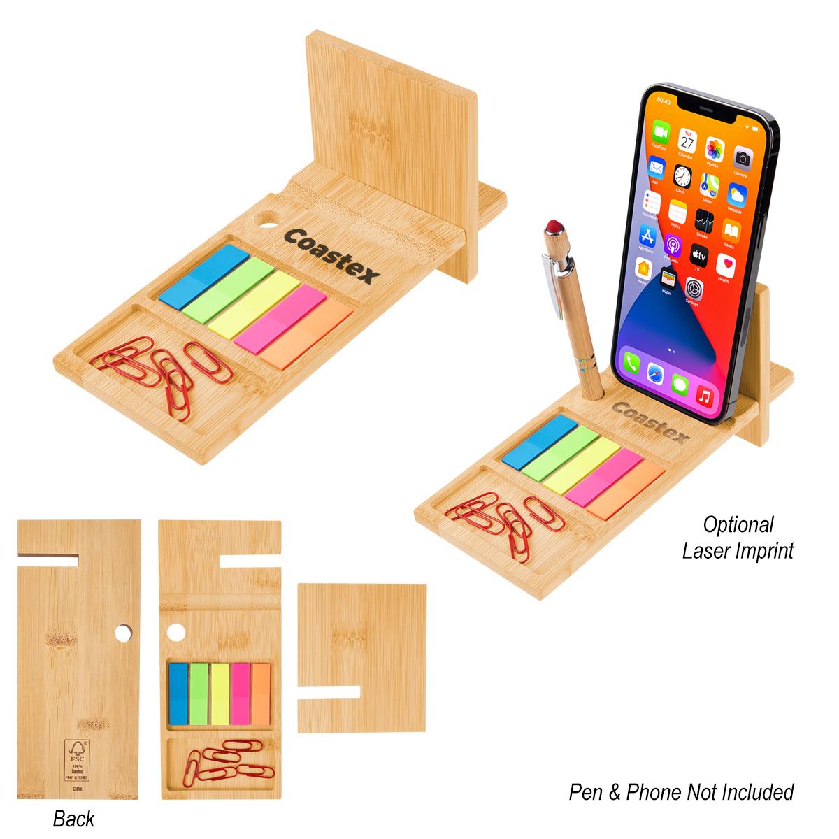 PR32663-Phone-Holder-With-Sticky-Flags.jpg PR32663 Phone Holder With Sticky Flags