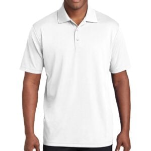 PrintMagic Home Page 86 PR35209 1 WHITE DECORATED Sport Tek Mens PosiCharge RacerMesh Polo