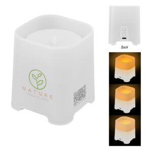 PrintMagic Home Page 71 PR35553 1 FROST WHITE DECORATED rABS LED Candle Light Speaker