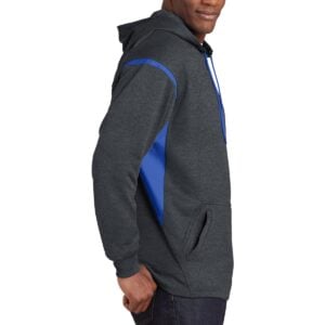 PR35887 Sport Tek Tech Fleece Colorblock Hooded Sweatshirt