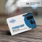 Two Rounded Business Card Print Horizontal salon and spa